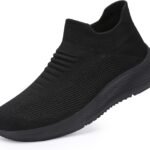 Women Slip on Walking Shoes Comfort Lightweight Breathable Sock Shoe Non-Slip Mesh Casual Fashion Tennis Running Sneakers